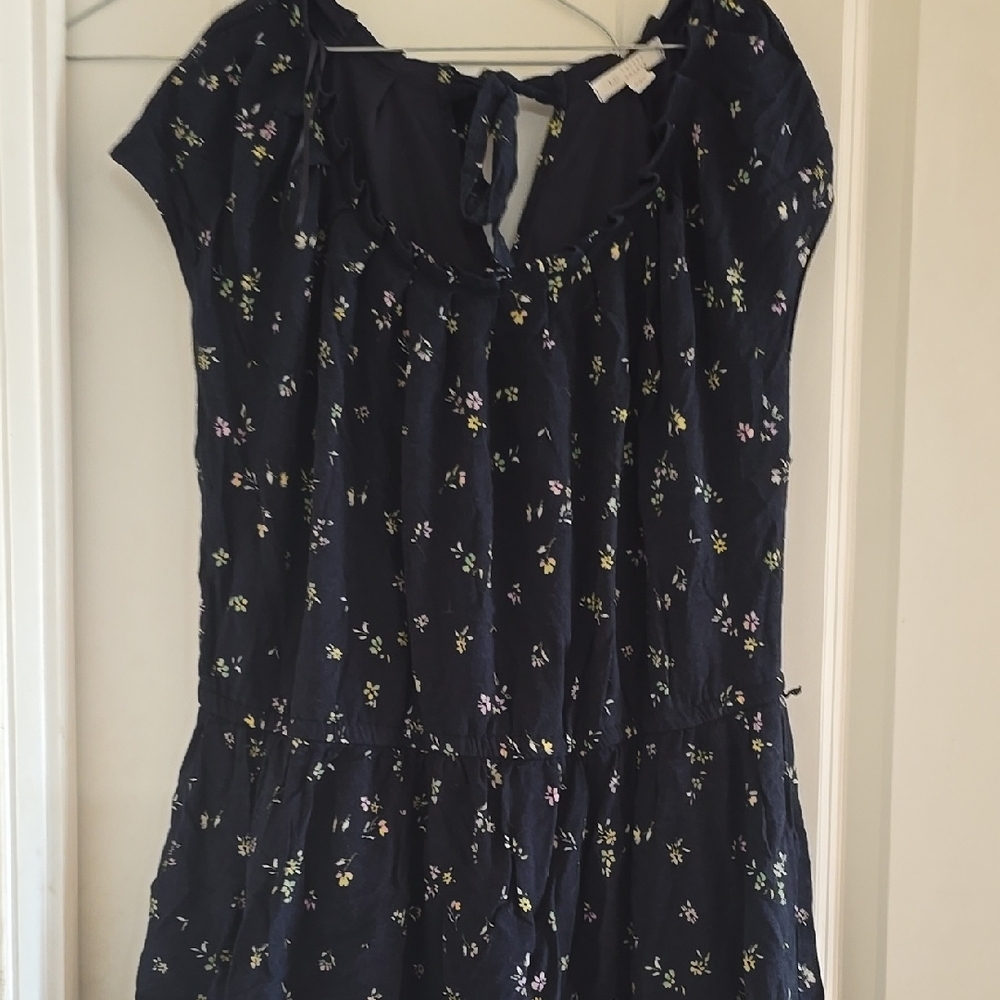 Lauren Conrad Floral Blue Dress
